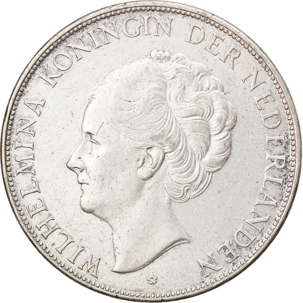 Coin, Netherlands, Wilhelmina I, 2-1/2 Gulden, 1938, EF(40-45), Silver, KM:165