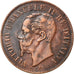 Coin, Italy, Vittorio Emanuele II, 2 Centesimi, 1867, Milan, AU(50-53), Copper