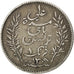 Tunisia, Ali Bey, Franc, 1892, Paris, MB+, Argento, KM:224, Lecompte:190