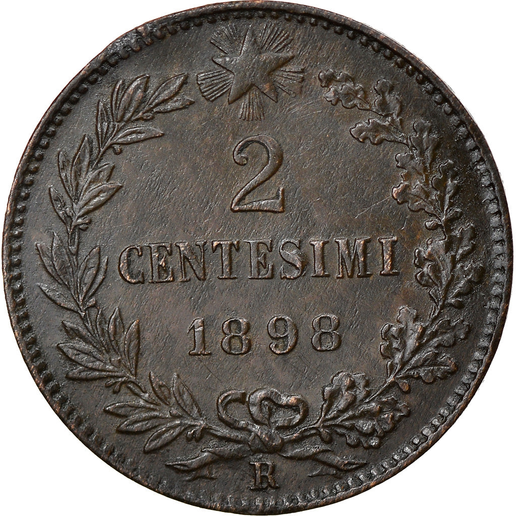 Moneta, Italia, Umberto I, 2 Centesimi, 1898, Rome, BB, Rame, KM:30