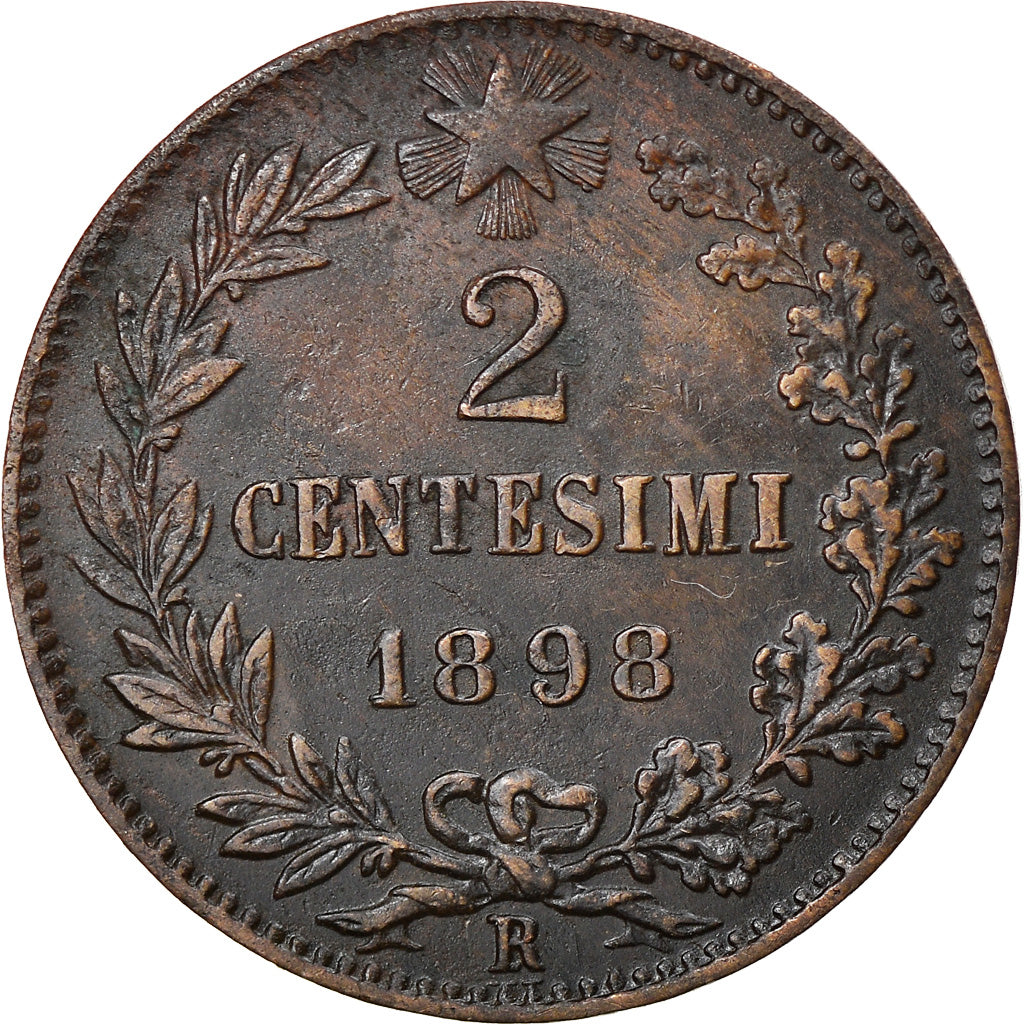 Coin, Italy, Umberto I, 2 Centesimi, 1898, Rome, EF(40-45), Copper, KM:30