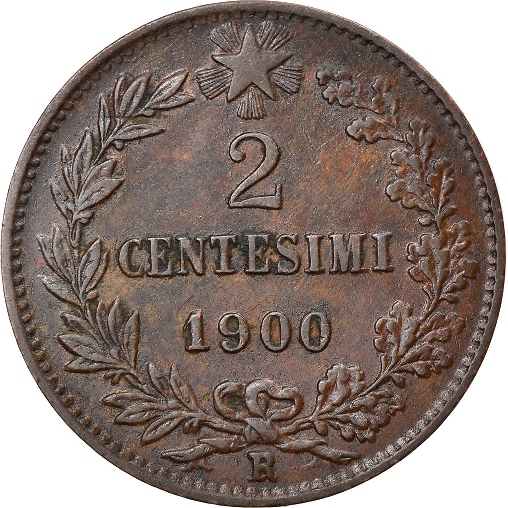 Coin, Italy, 2 Centesimi, 1900, Rome, AU(55-58), Cuivre, KM:30
