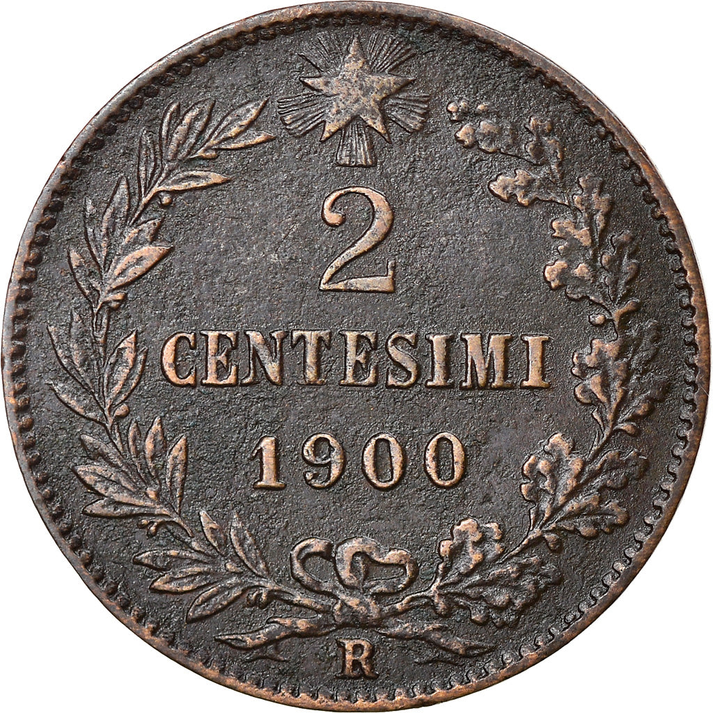 Coin, Italy, 2 Centesimi, 1900, Rome, VF(30-35), Cuivre, KM:30