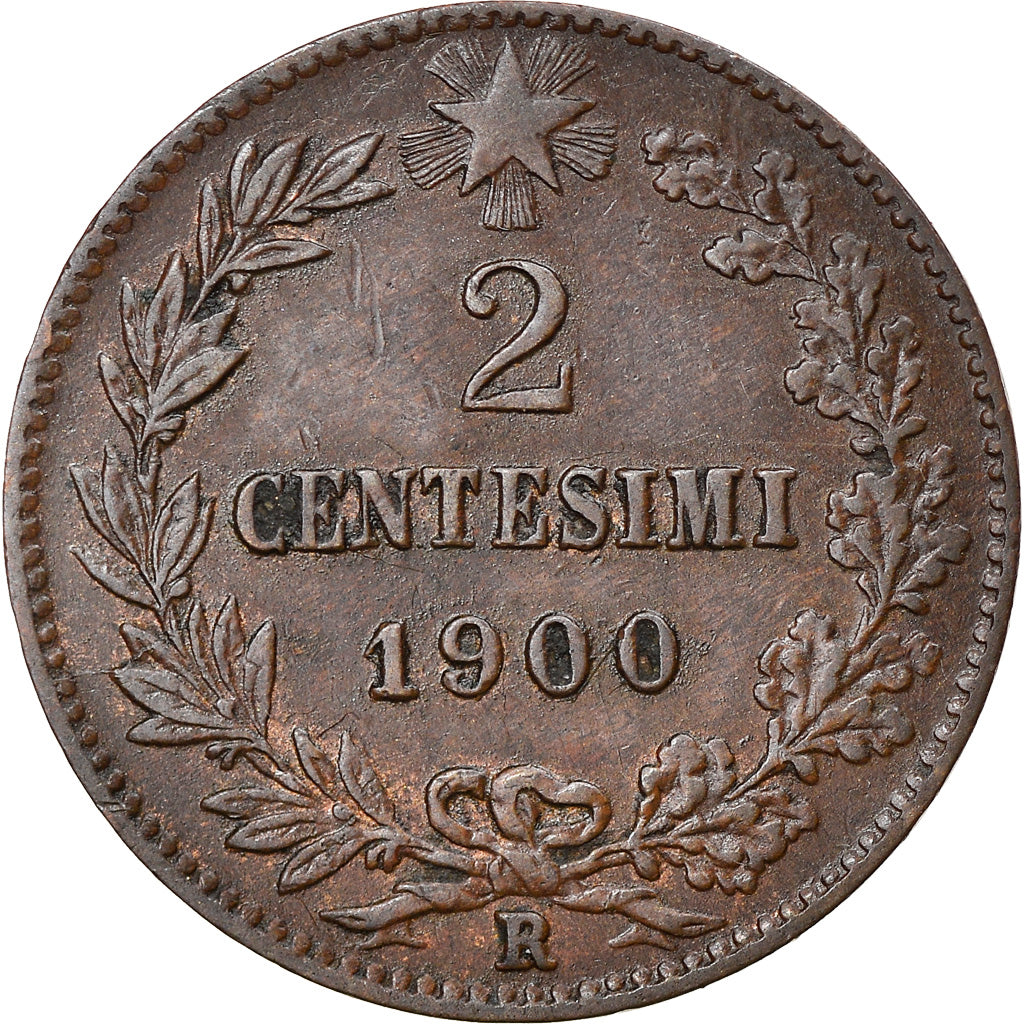 Coin, Italy, 2 Centesimi, 1900, Rome, EF(40-45), Cuivre, KM:30