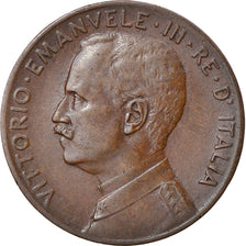 Moneta, Włochy, 2 Centesimi, 1911, Rome, date with point, AU(50-53), Miedź