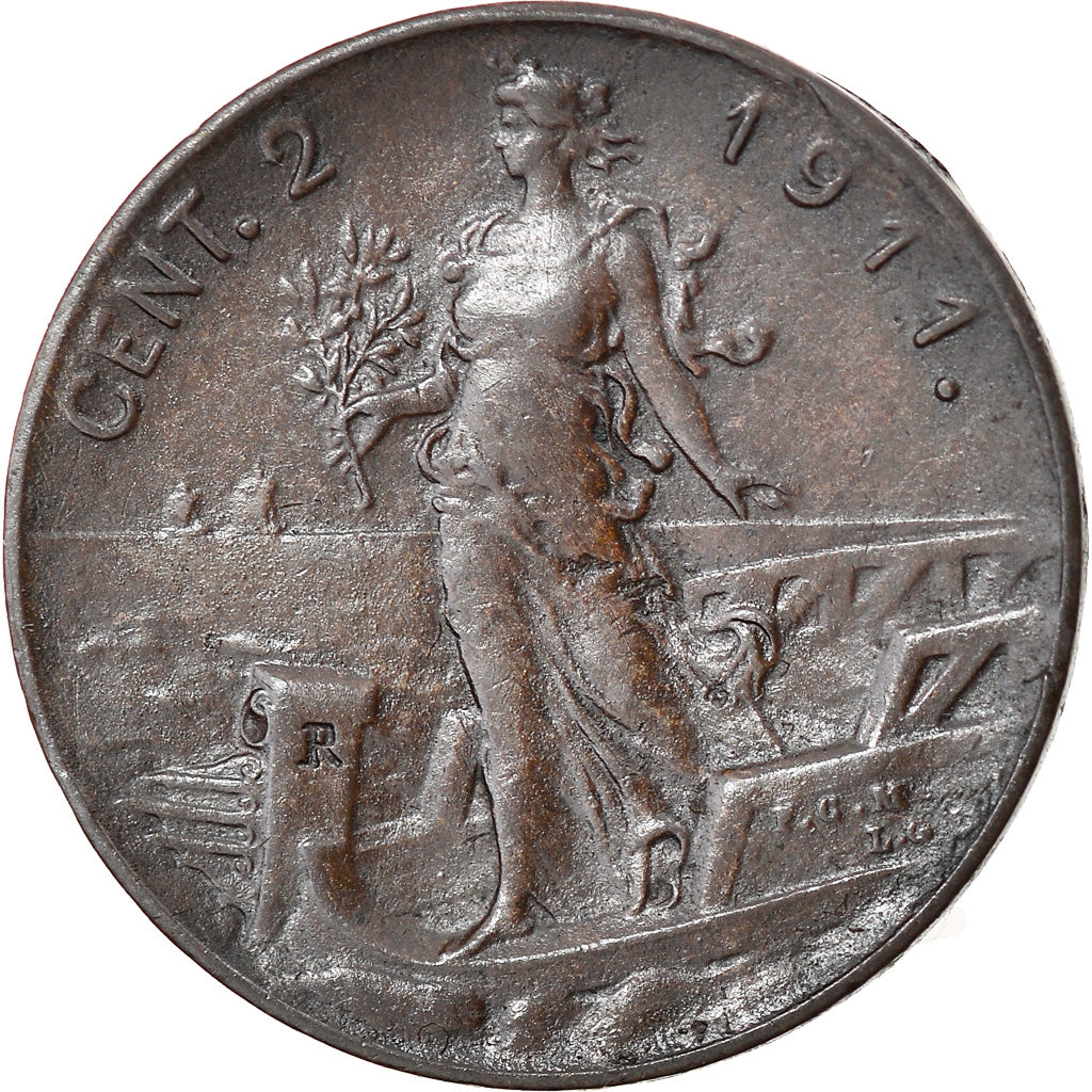 Coin, Italy, 2 Centesimi, 1911, Rome, date with point, AU(50-53), Cuivre, KM:41