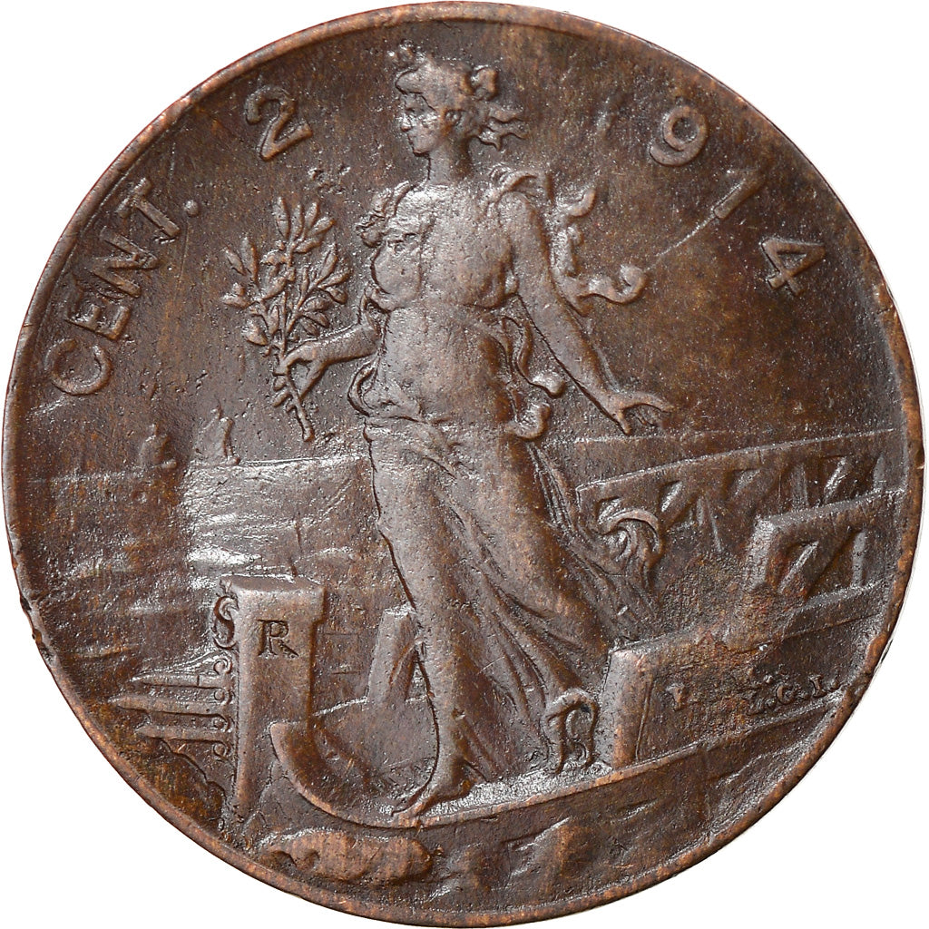 Coin, Italy, 2 Centesimi, 1914, Rome, VF(20-25), Cuivre, KM:41