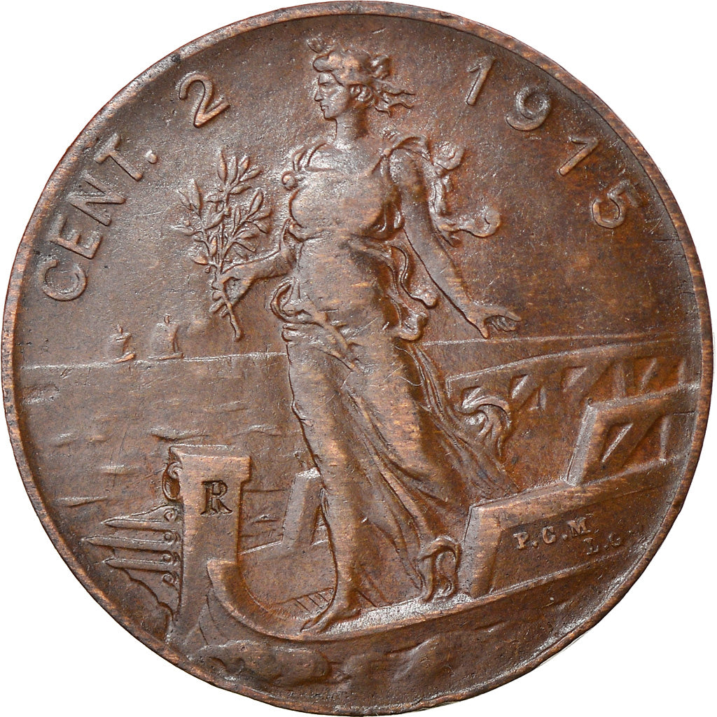 Coin, Italy, 2 Centesimi, 1915, Rome, EF(40-45), Cuivre, KM:41
