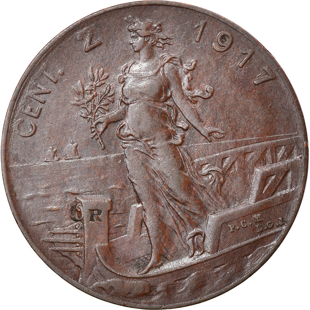 Coin, Italy, 2 Centesimi, 1917, Rome, AU(55-58), Cuivre, KM:41