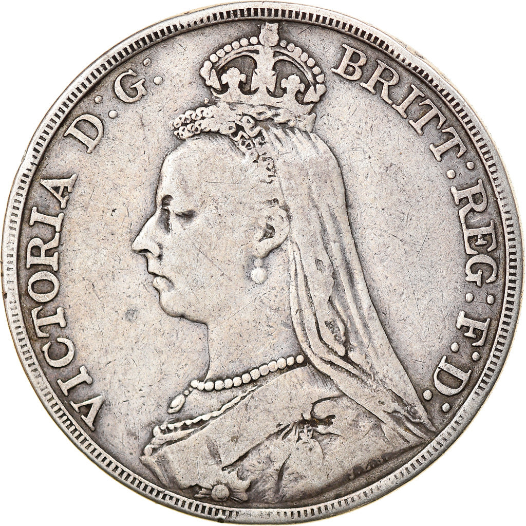 Coin, Great Britain, Victoria, Crown, 1892, VF(30-35), Silver, KM:765