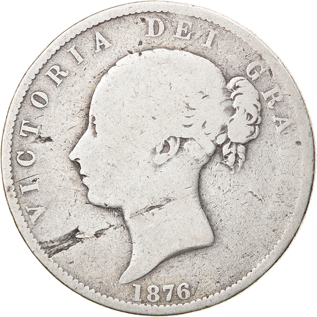 Coin, Great Britain, Victoria, 1/2 Crown, 1876, VF(20-25), Silver, KM:756