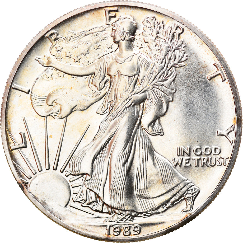 Coin, United States, Dollar, 1989, U.S. Mint, Philadelphia, American Silver