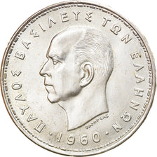 Coin, Greece, Paul I, 20 Drachmai, 1960, MS(63), Silver, KM:85