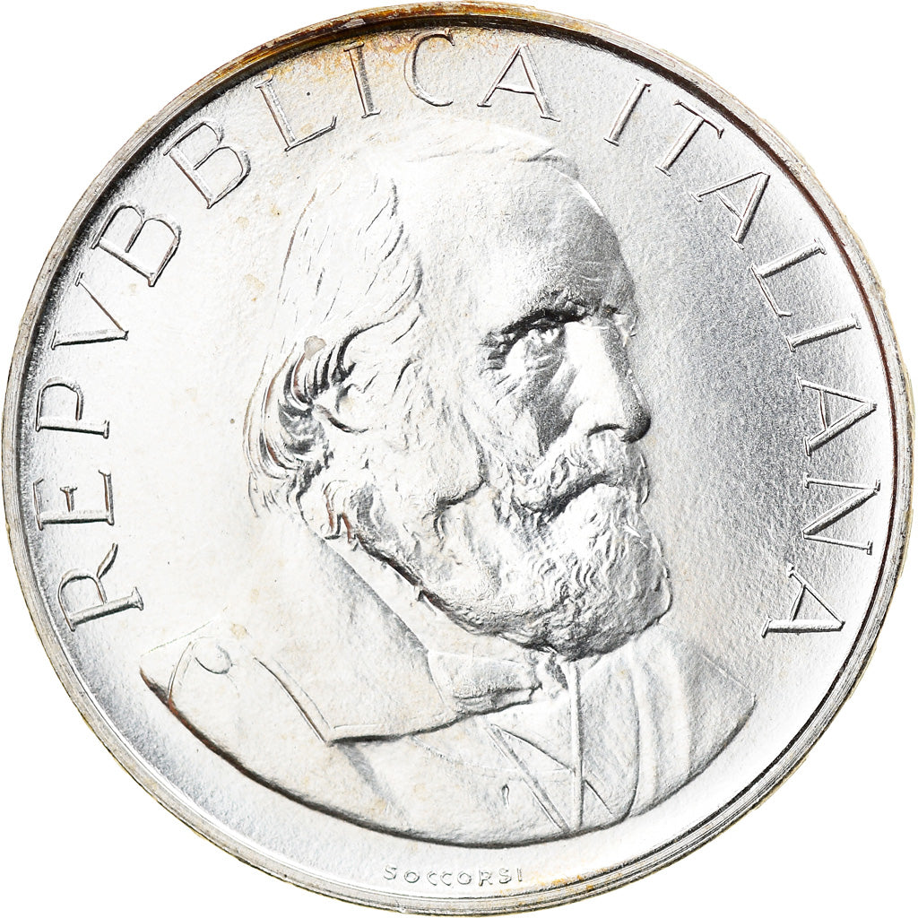 Coin, Italy, 500 Lire, 1982, Rome, 100th Anniversary - Death of Giuseppe