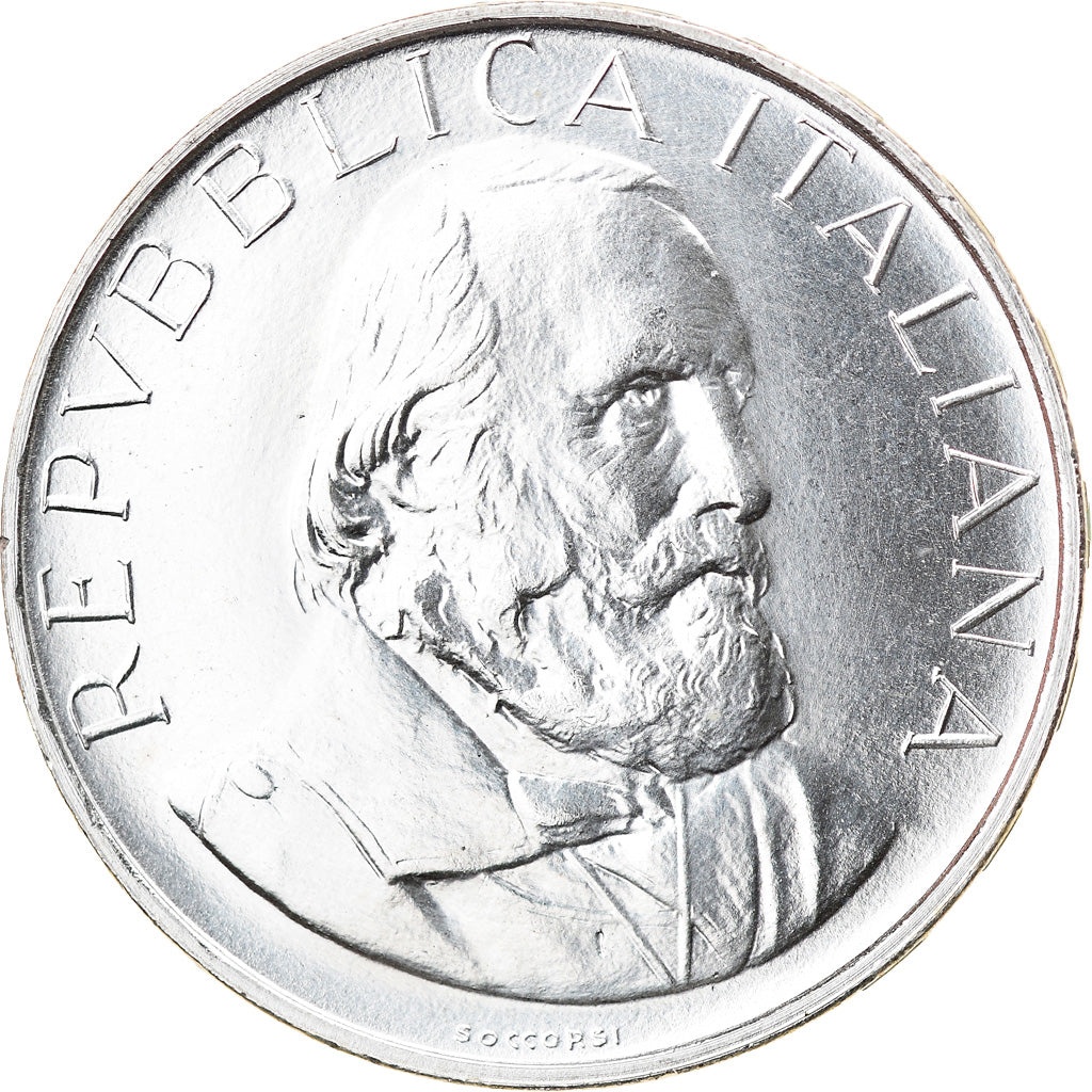 Monnaie, Italie, 500 Lire, 1982, Rome, 100th Anniversary - Death of Giuseppe