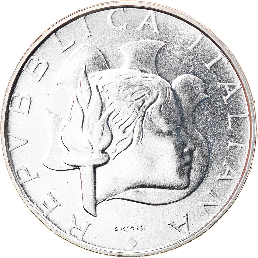 Coin, Italy, 500 Lire, 1984, Rome, Los Angeles Olympics, MS(63), Silver, KM:114