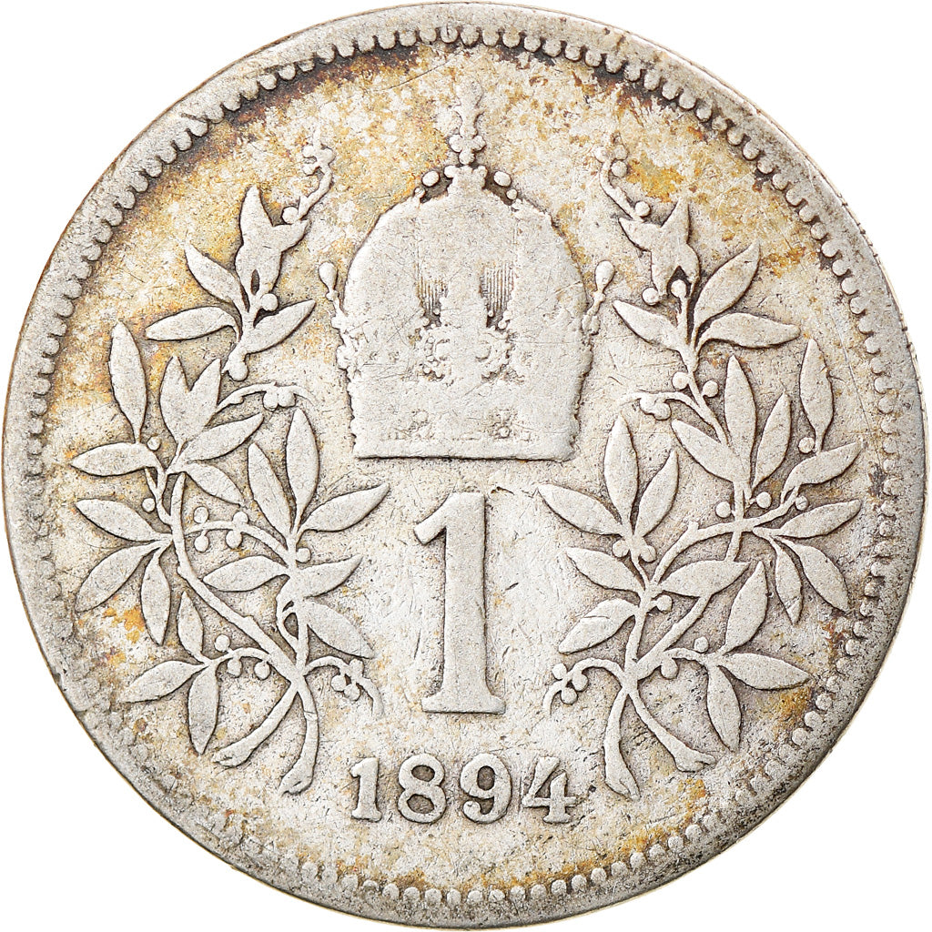 Coin, Austria, Franz Joseph I, Corona, 1894, VF(20-25), Silver, KM:2804