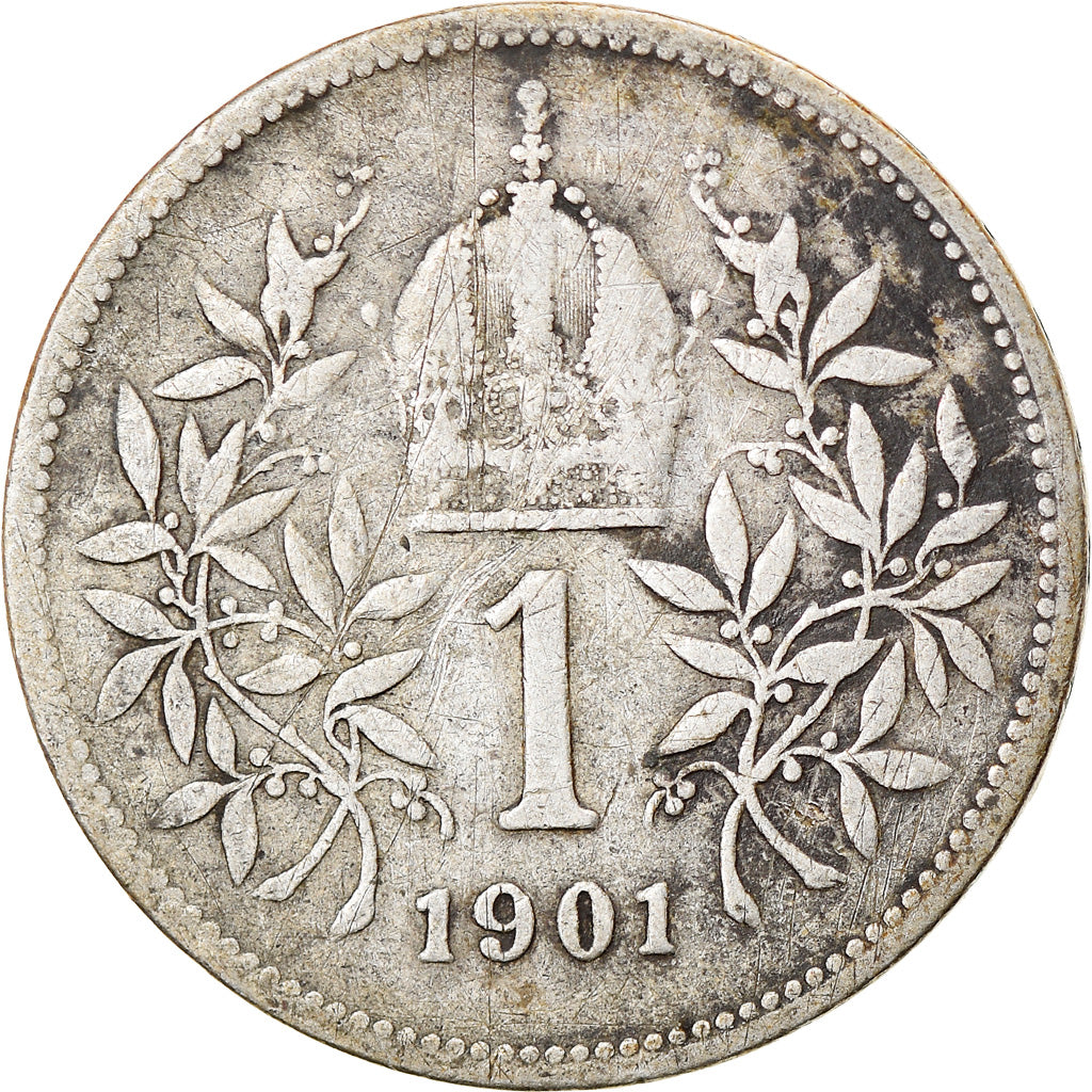 Monnaie, Autriche, Franz Joseph I, Corona, 1901, TB, Argent, KM:2804
