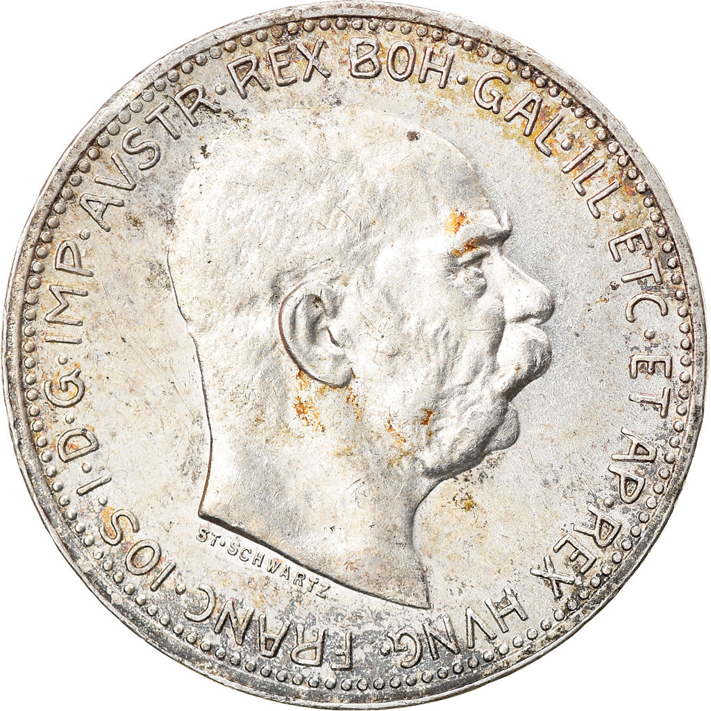 Coin, Austria, Franz Joseph I, Corona, 1915, AU(50-53), Silver, KM:2820