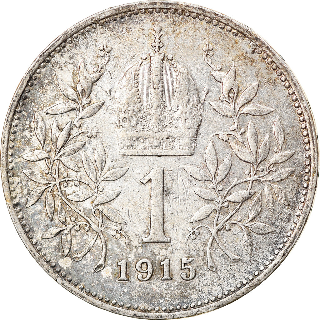 Coin, Austria, Franz Joseph I, Corona, 1915, AU(50-53), Silver, KM:2820