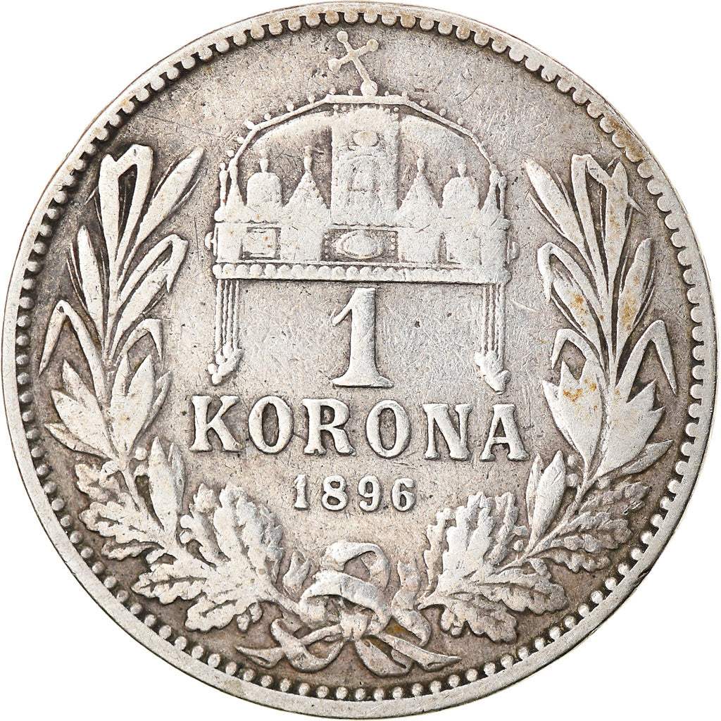 Moneta, Ungheria, Franz Joseph I, Korona, 1896, Kormoczbanya, MB, Argento