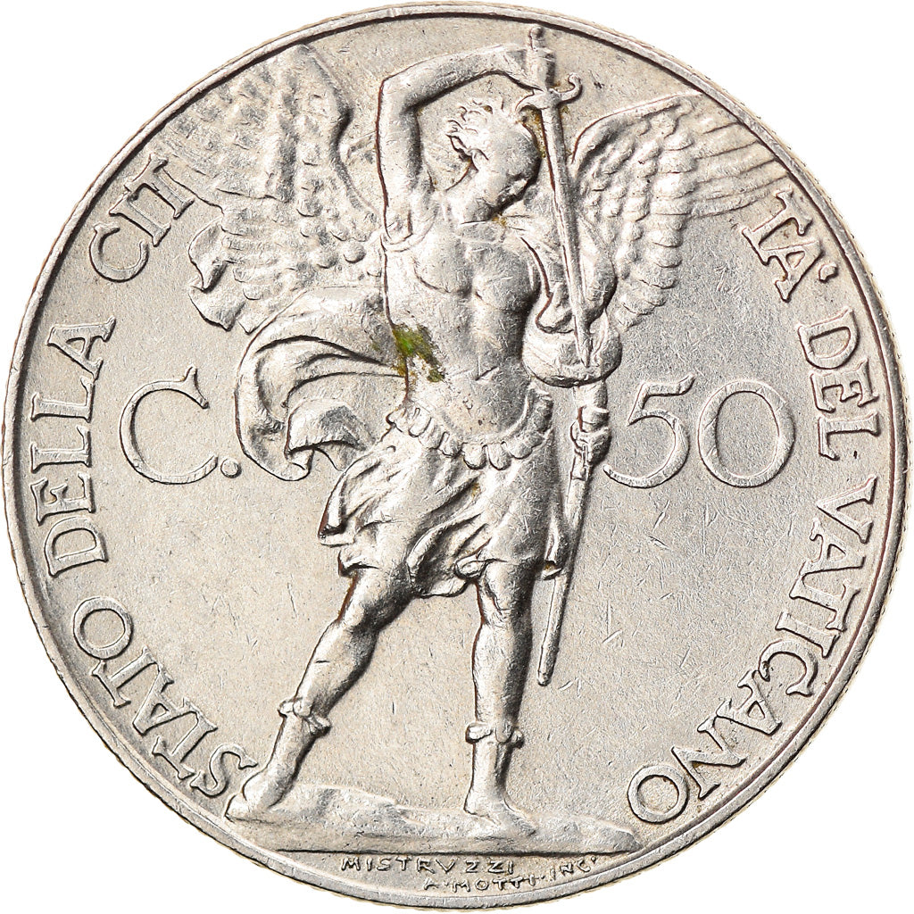 Coin, VATICAN CITY, Pius XI, 50 Centesimi, 1934, Roma, EF(40-45), Nickel, KM:14