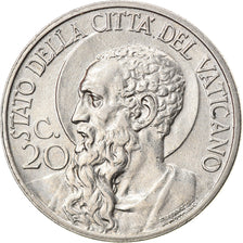 Coin, VATICAN CITY, Pius XI, 20 Centesimi, 1933-1934, AU(55-58), Nickel, KM:3
