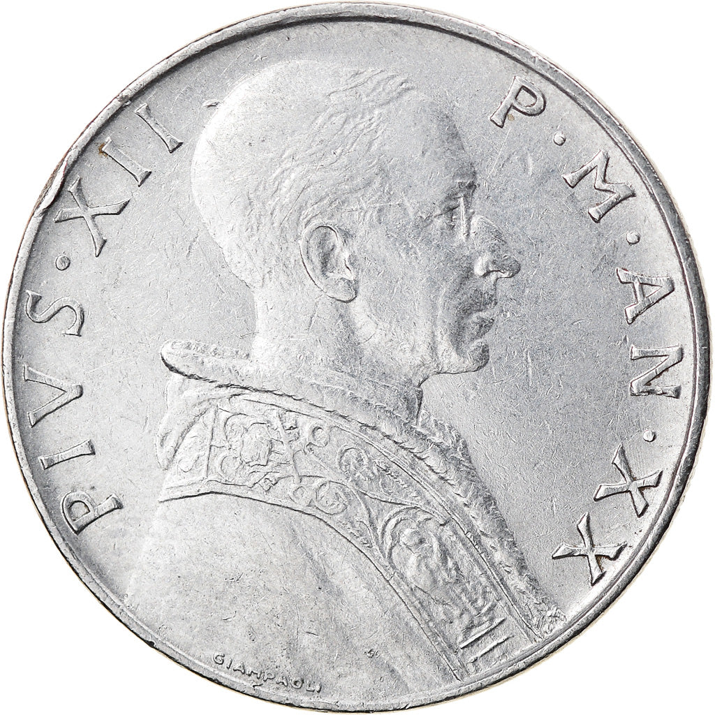 Monnaie, Cité du Vatican, Pius XII, 50 Lire, 1958, Roma, TTB, Stainless Steel