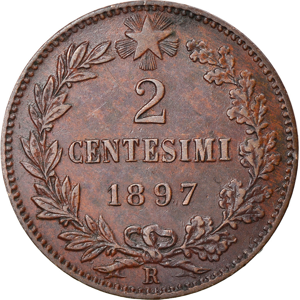 Coin, Italy, Umberto I, 2 Centesimi, 1897, Rome, AU(55-58), Copper, KM:30