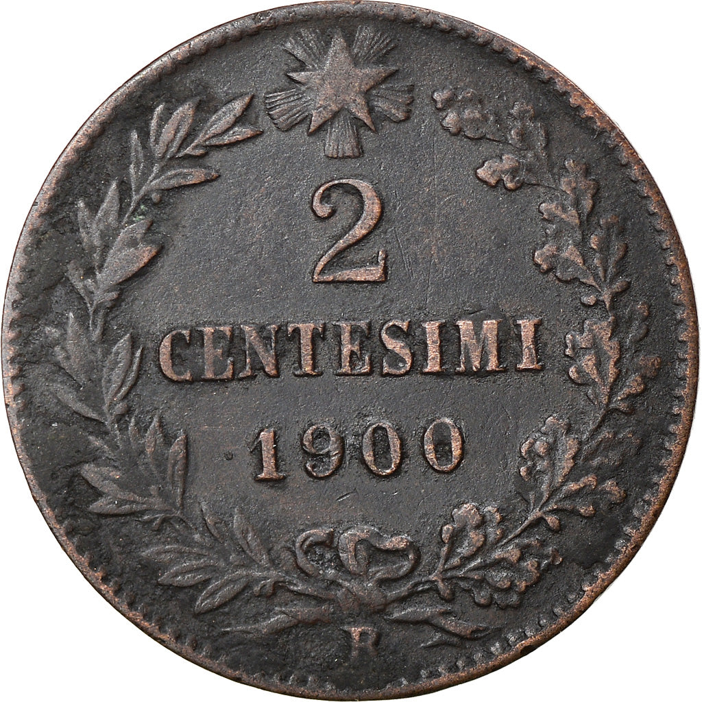 Coin, Italy, Umberto I, 2 Centesimi, 1900, Rome, VF(30-35), Copper, KM:30