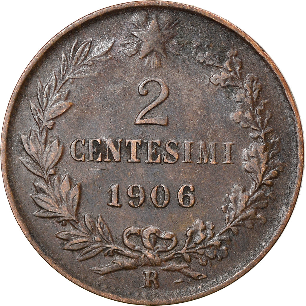 Münze, Italien, Vittorio Emanuele III, 2 Centesimi, 1906, Rome, SS+, Bronze