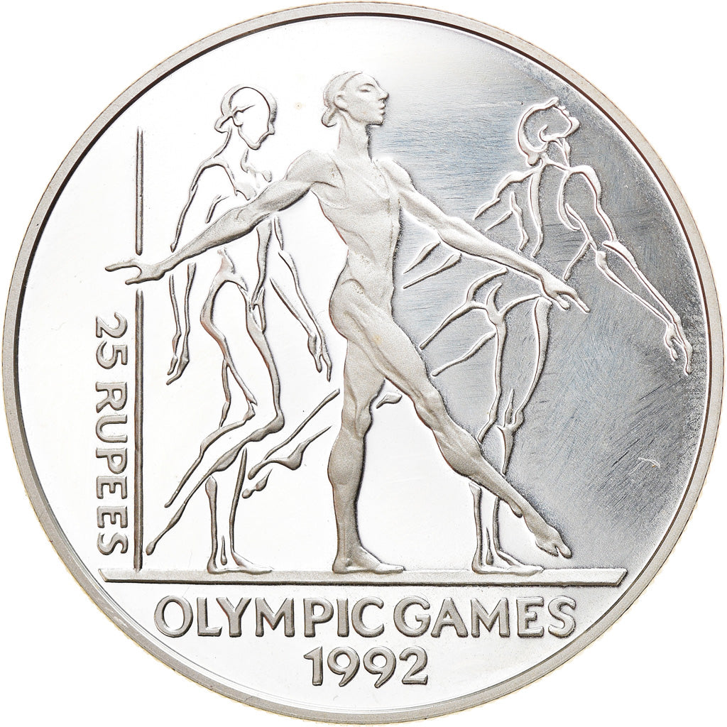 Münze, Seychelles, Jeux olympiques Barcelone 1992, 25 Rupees, 1993, BE, STGL