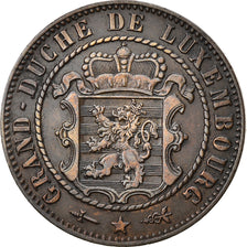 Coin, Luxembourg, William III, 10 Centimes, 1870, Utrecht, AU(55-58), Bronze