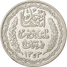 Tunisia, Ahmad Pasha Bey, 10 Francs, 1934, Paris, BB, Argento, KM:262, Lecomp...