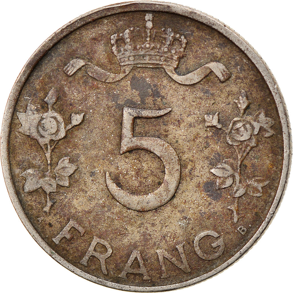 Monnaie, Luxembourg, Charlotte, 5 Francs, 1949, TB+, Copper-nickel, KM:50