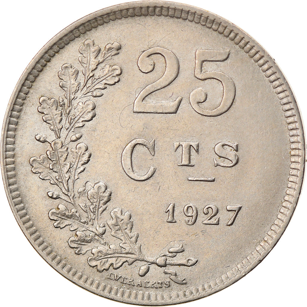 Coin, Luxembourg, Charlotte, 25 Centimes, 1927, Luxembourg, AU(50-53)