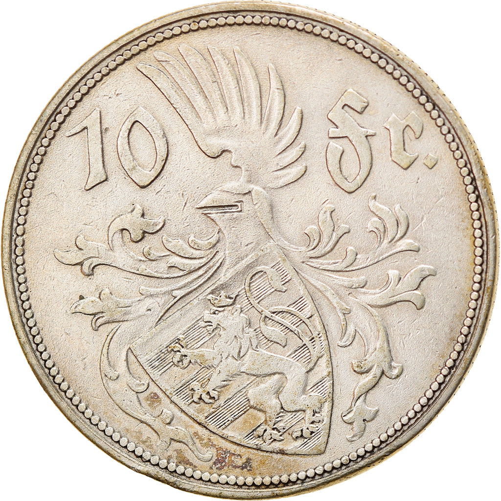 Coin, Luxembourg, Charlotte, 10 Francs, 1929, Luxembourg, EF(40-45), Silver