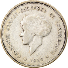 Luxembourg, Charlotte, 5 Francs, 1929, VF(30-35), Silver, KM:38