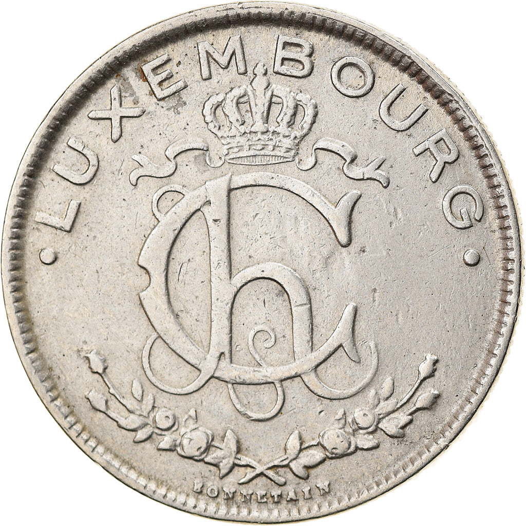 Monnaie, Luxembourg, Charlotte, 2 Francs, 1924, TB+, Nickel, KM:36