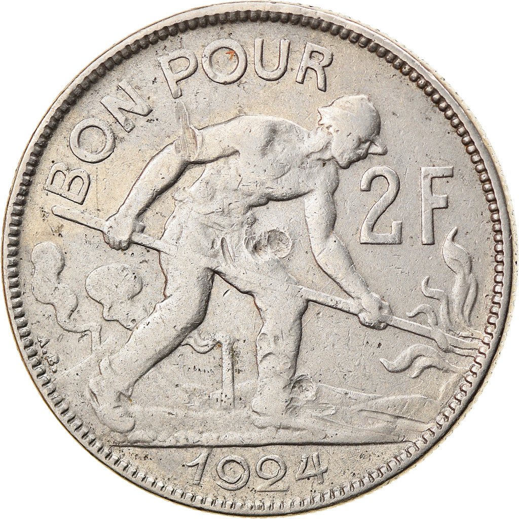 Monnaie, Luxembourg, Charlotte, 2 Francs, 1924, TB+, Nickel, KM:36