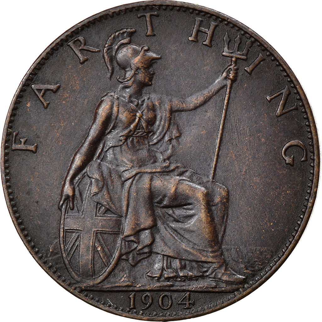 Coin, Great Britain, Edward VII, Farthing, 1904, AU(50-53), Bronze, KM:792