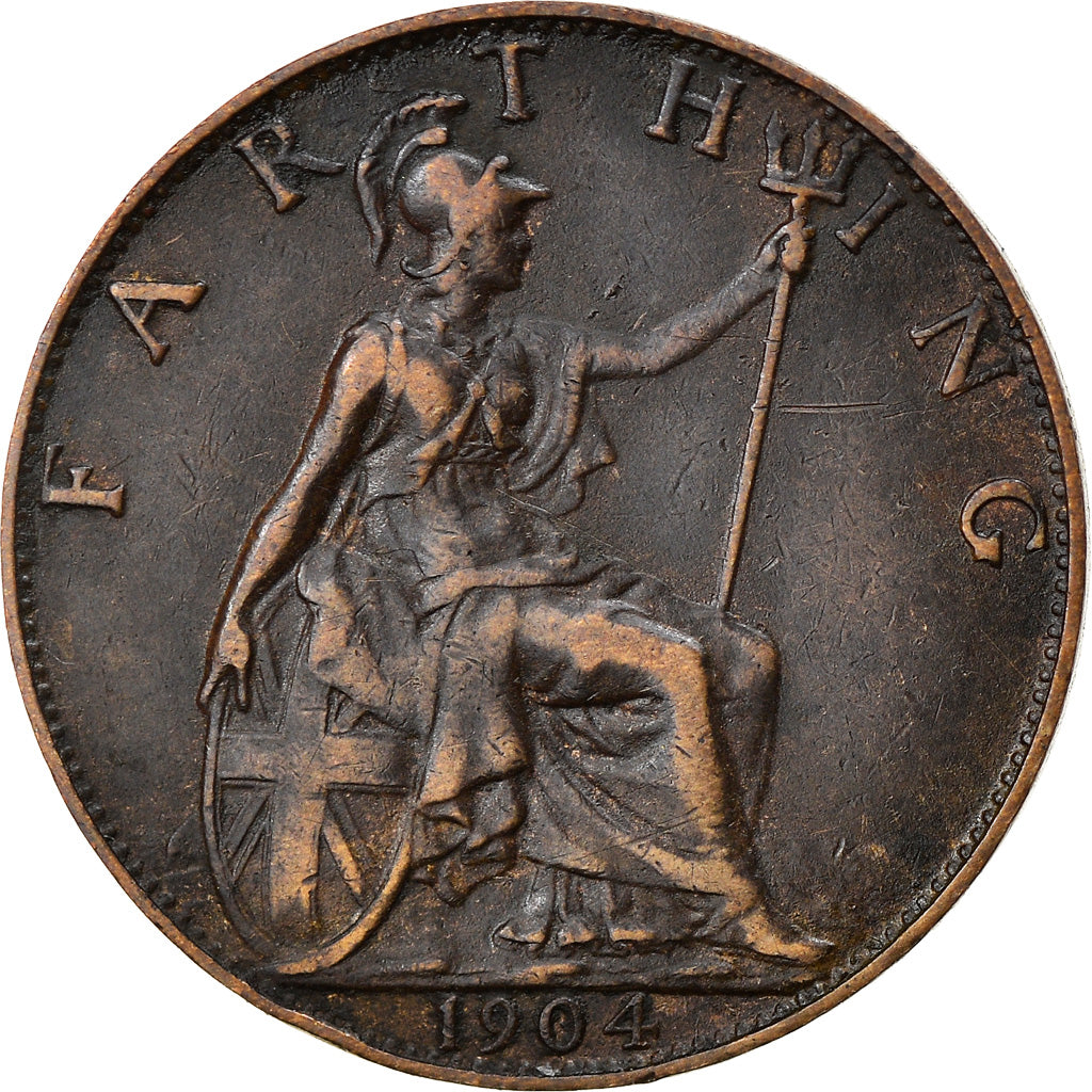 Coin, Great Britain, Edward VII, Farthing, 1904, EF(40-45), Bronze, KM:792