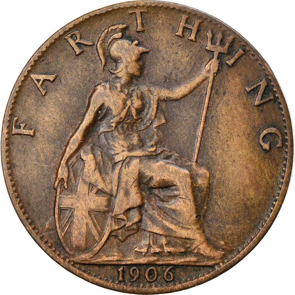 Coin, Great Britain, Edward VII, Farthing, 1906, EF(40-45), Bronze, KM:792