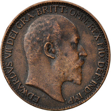 Coin, Great Britain, Edward VII, Farthing, 1908, EF(40-45), Bronze, KM:792
