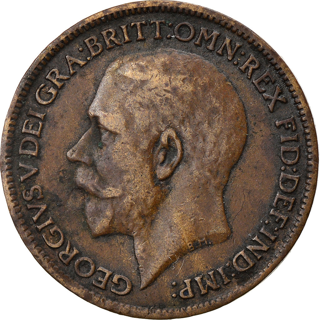 Coin, Great Britain, George V, Farthing, 1915, EF(40-45), Bronze, KM:808.1