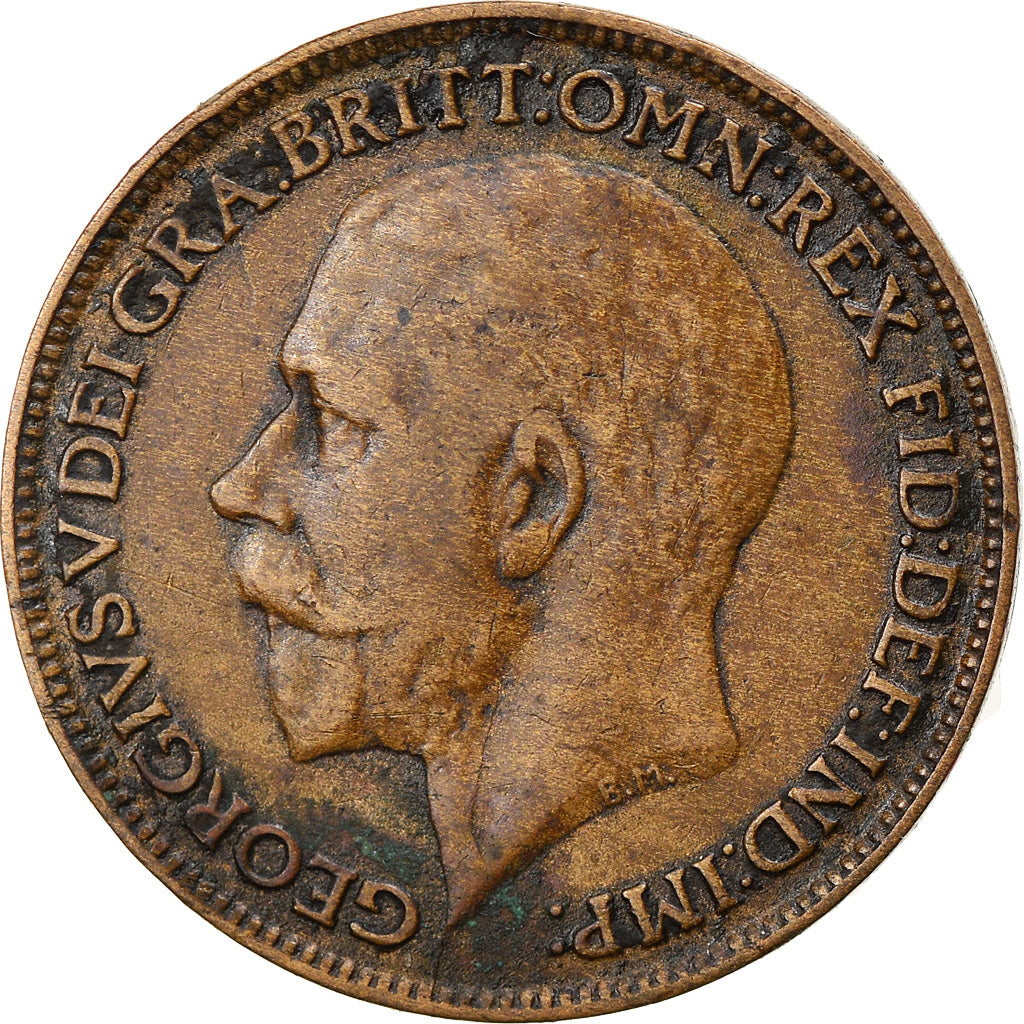 Coin, Great Britain, George V, Farthing, 1915, EF(40-45), Bronze, KM:808.1