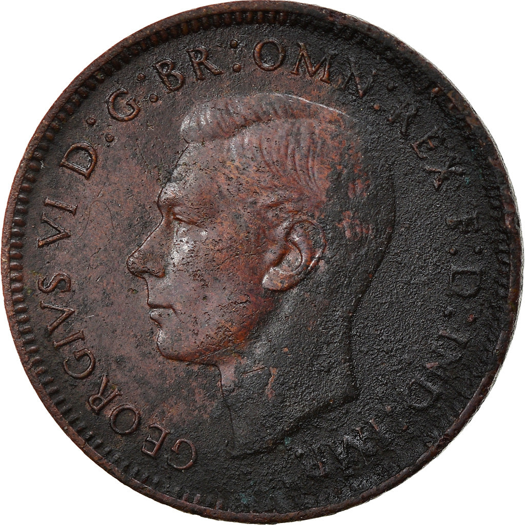 Moneta, Gran Bretagna, George VI, Farthing, 1944, B+, Bronzo, KM:843