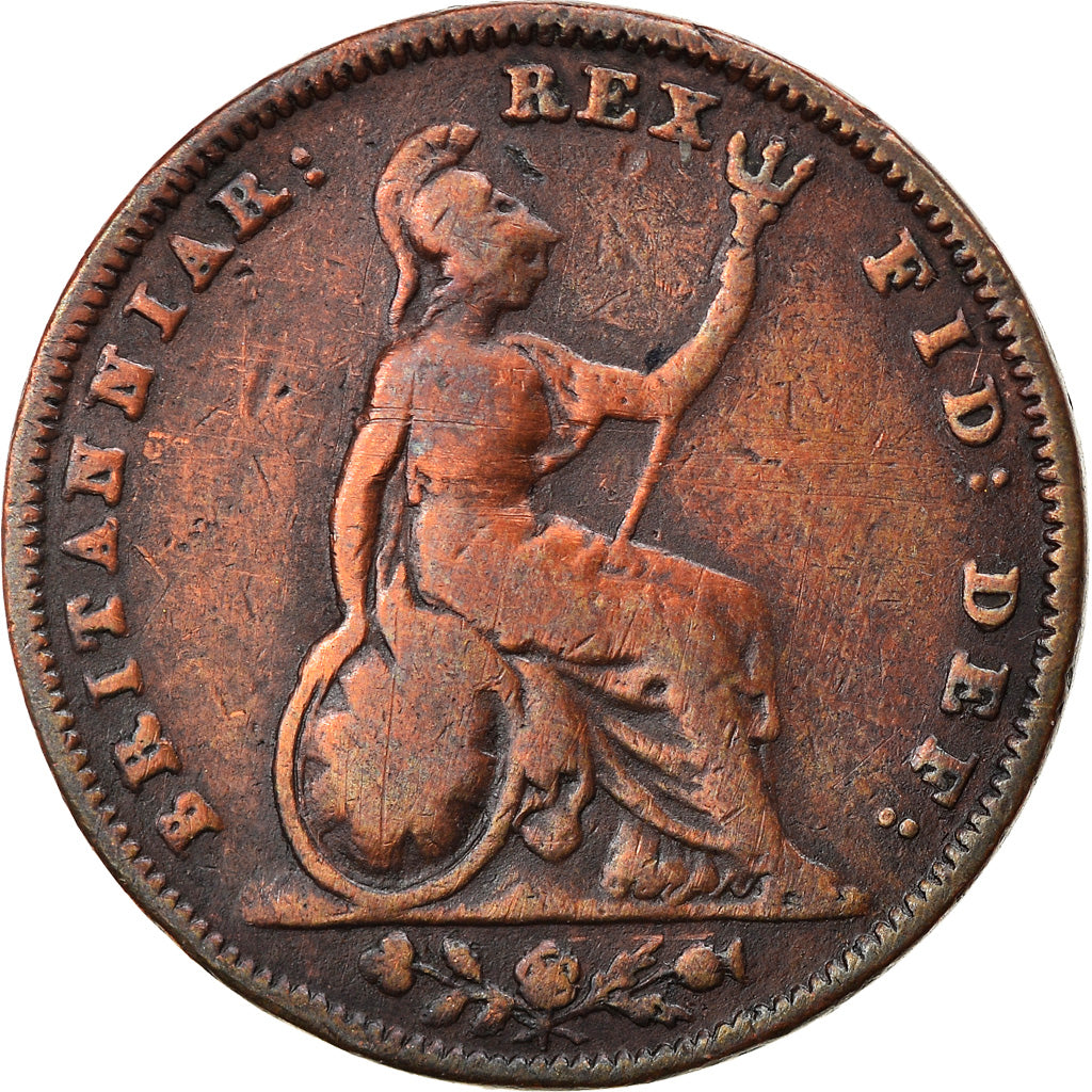 Coin, Great Britain, William IV, Farthing, 1837, VF(20-25), Copper, KM:705