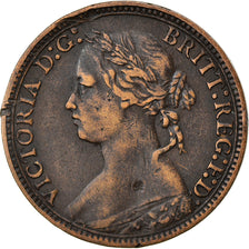 Coin, Great Britain, Victoria, Farthing, 1879, EF(40-45), Bronze, KM:753