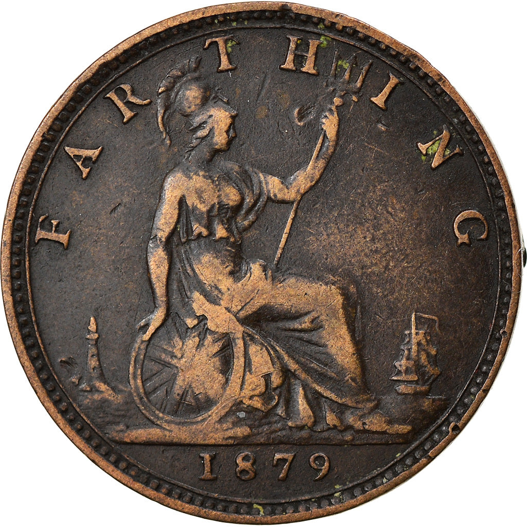 Coin, Great Britain, Victoria, Farthing, 1879, EF(40-45), Bronze, KM:753